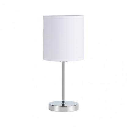 Sobremesa Chanza Blanco/Cromo de Fabrilamp, iluminación elegante para tu hogar.