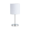 Lámpara de sobremesa Chanza Fabrilamp / Abrila moderna cromo y blanca 157671001