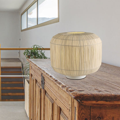 Lámpara sobremesa CHEVAL Beige AJP/Alemar (Ref. 11027) - Medidas: [Insertar medidas aquí, ej: Alto 45cm, Diámetro pantalla 30cm, Base 15cm].  luzguru.com
