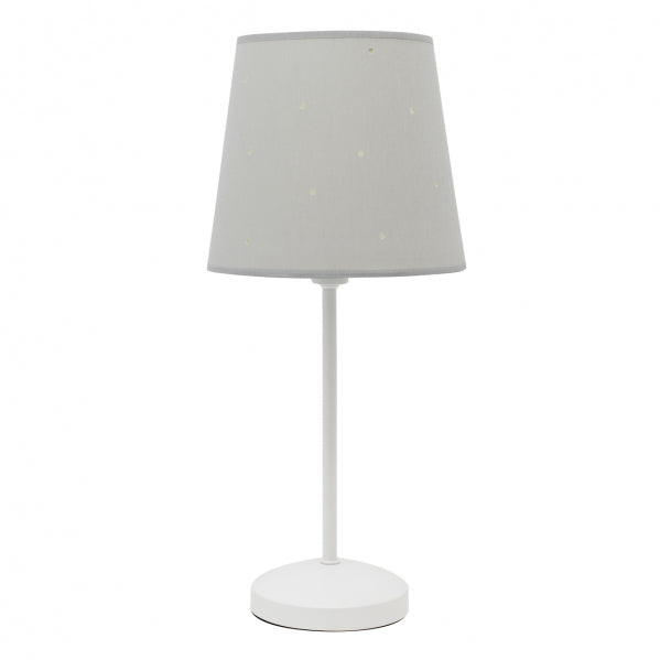 Sobremesa Consciencia Gris E14 de Fabrilamp, ideal para habitaciones infantiles. Diseño moderno y elegante.