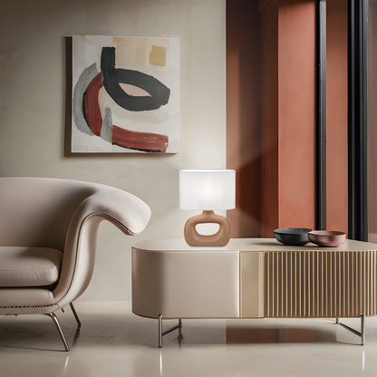 Sobremesa Dalton Terracota 40W E-14 AJP/Alemar (Ref. 11688) - Medidas de la lámpara. LuzGuru.com
