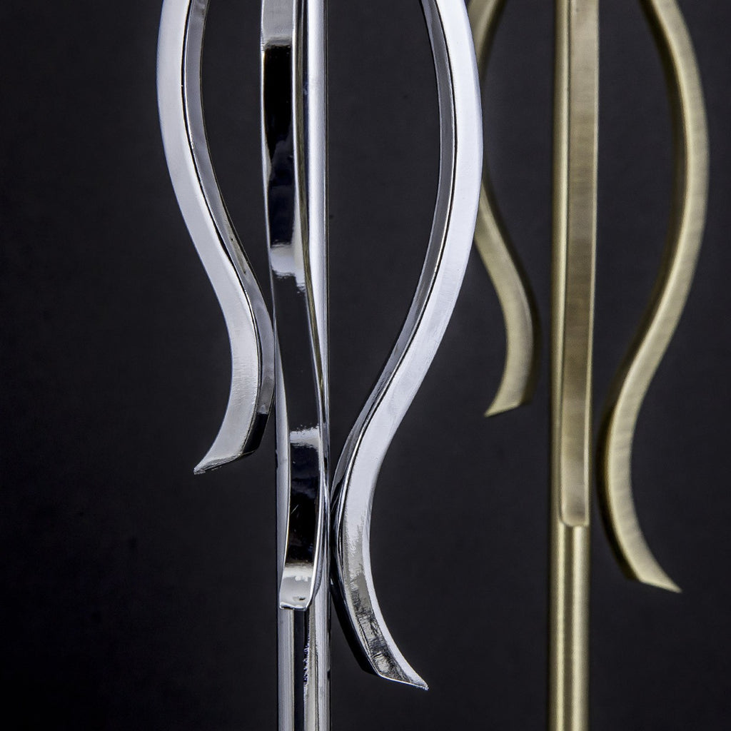 Sobremesa Dana Cromo AJP/Alemar Ref. 3265PT-1PCR - Medidas detalladas. Iluminación elegante para el hogar. LuzGuru.
