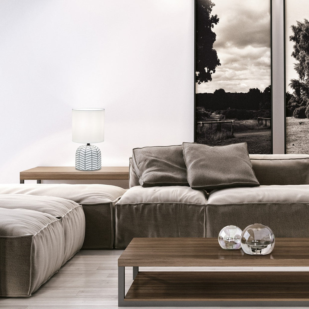 Medidas Sobremesa Darren Blanco/Gris AJP/Alemar Ref. 11684 - LuzGuru
