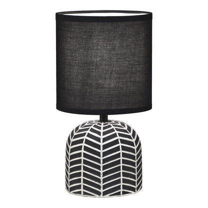 Sobremesa Darren Negra/Blanca 40W E-14 AJP / Alemar - luzguru.com