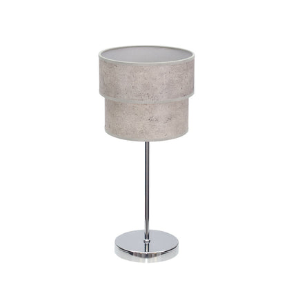 Lámpara de mesa Smile Fabrilamp / Abrila cromo y cemento gris, ref. 175371028