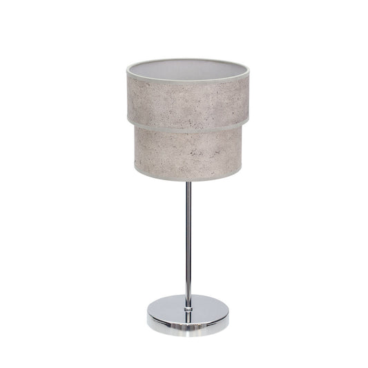 Lámpara de mesa Smile Fabrilamp / Abrila cromo y cemento gris, ref. 175371028