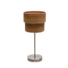 Lámpara de mesa Smile Fabrilamp / Abrila doble en cuero y madera, referencia 175371084
