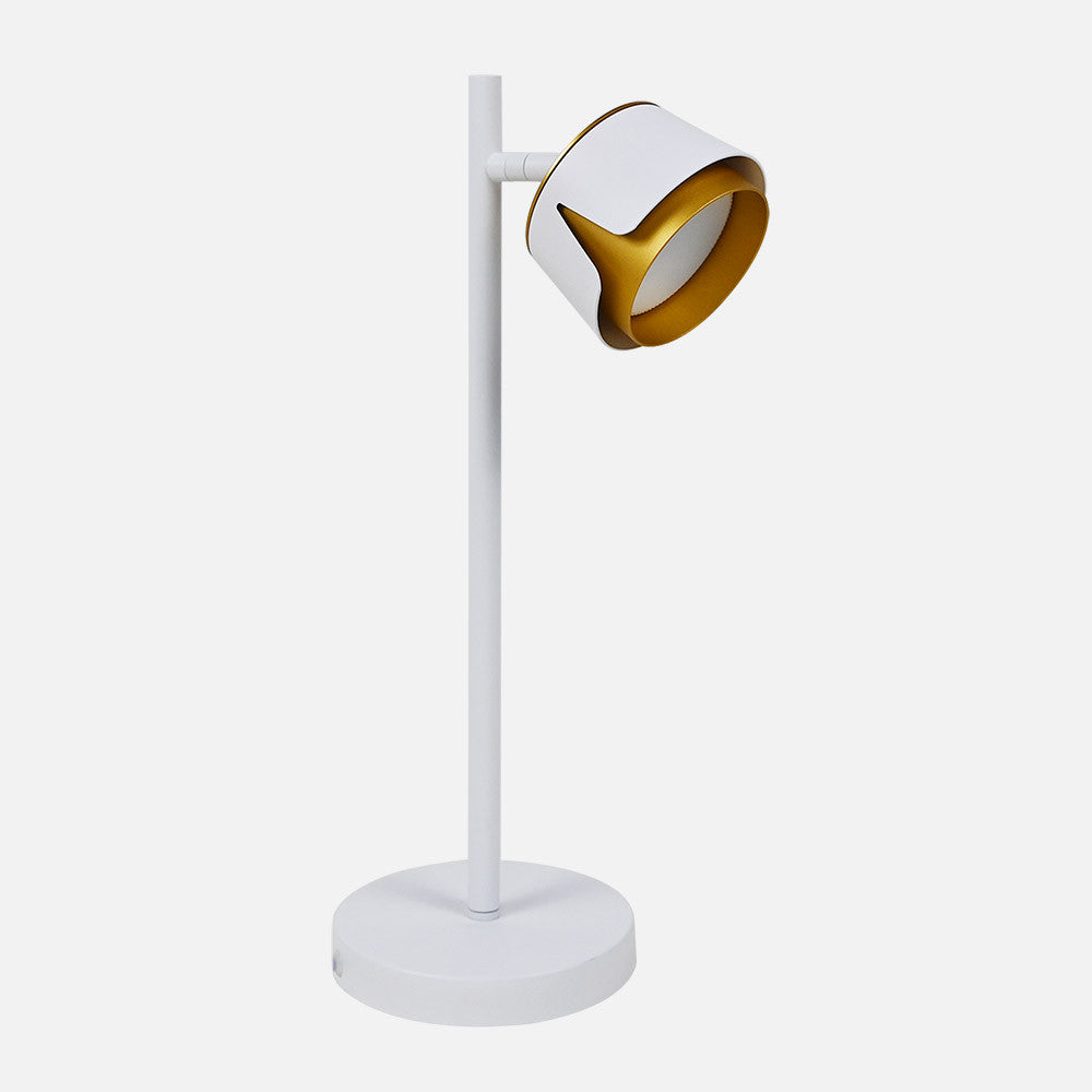 Sobremesa Domenica Blanco/Oro Fabrilamp / Abrila 253771075 con LED GX53