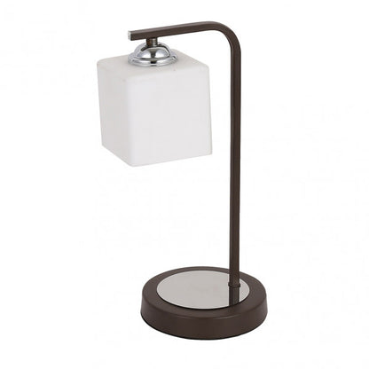 Lámpara de Sobremesa Elbrus 1xE27 Wengué y Cromo 35 cm Fabrilamp - vista principal | Fabrilamp / Abrila