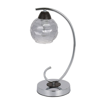 Lámpara de mesa Etna Fabrilamp / Abrila cromo y wengué, Ref. 152571020