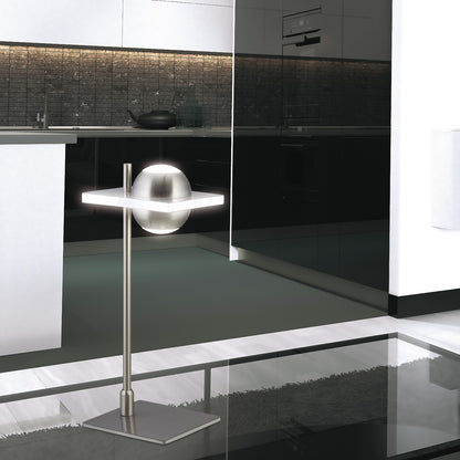 Medidas de la lámpara de sobremesa FANTON LED AJP/Alemar (Ref. 60216), 4000K luz neutra.  Luzguru.com
