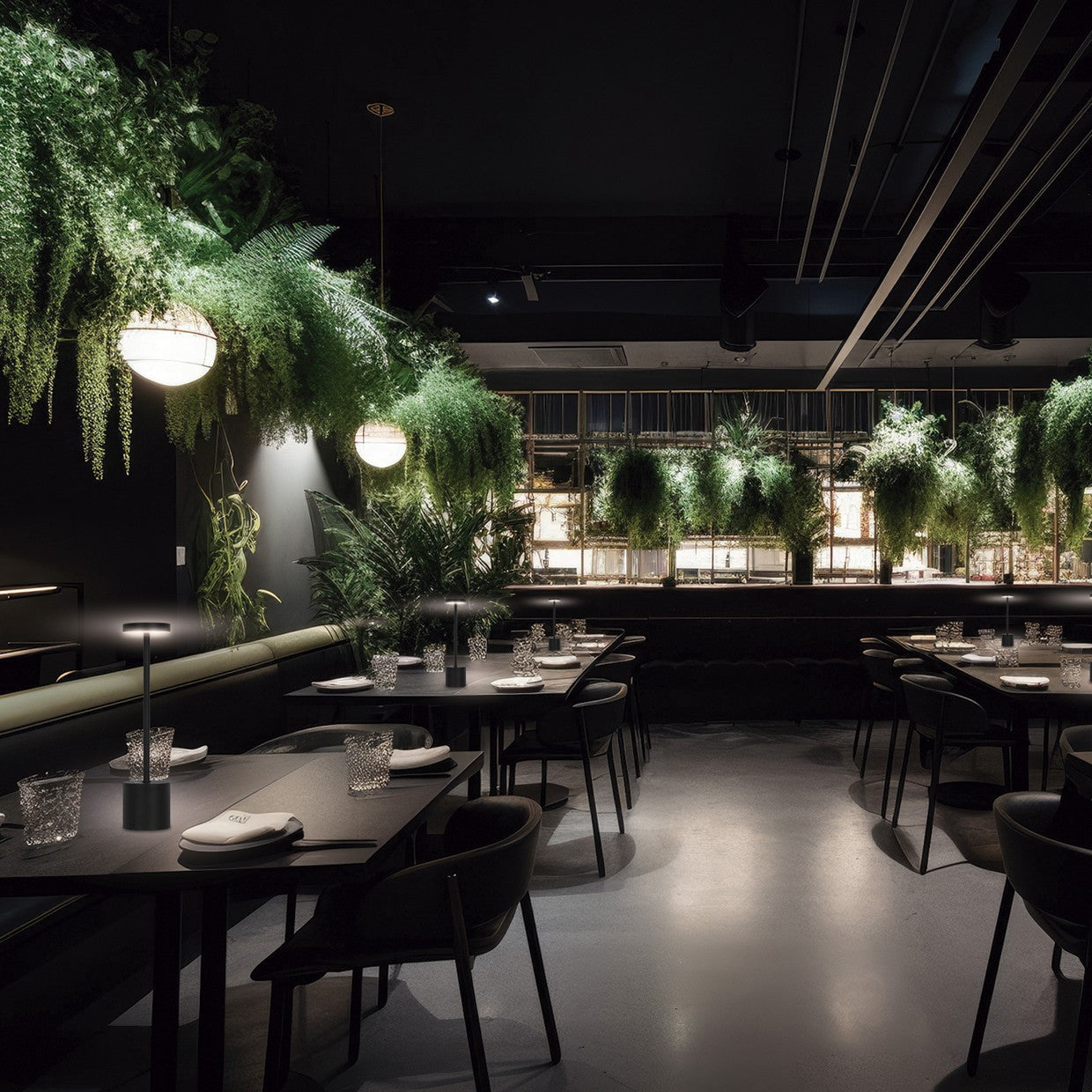 Sobremesa Freya Negra LED 3W AJP/Alemar (Ref. 11388): Dimensiones detalladas. Iluminación cálida y moderna con 6h de batería.  Compra en luzguru.com
