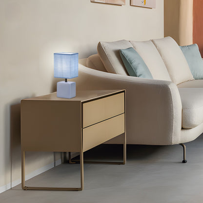 Sobremesa GLEN Azul 40W E-14 AJP/Alemar - Ref. 11691: medidas detalladas. Iluminación elegante y duradera. LuzGuru.
