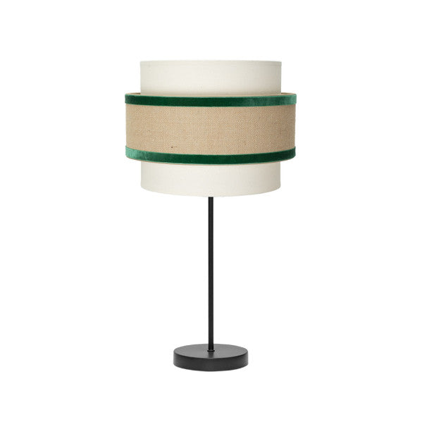 Sobremesa Gr. Cornalina 1xe27 Beis/Verde 30d - Fabrilamp / Abrila - LUZGURÚ