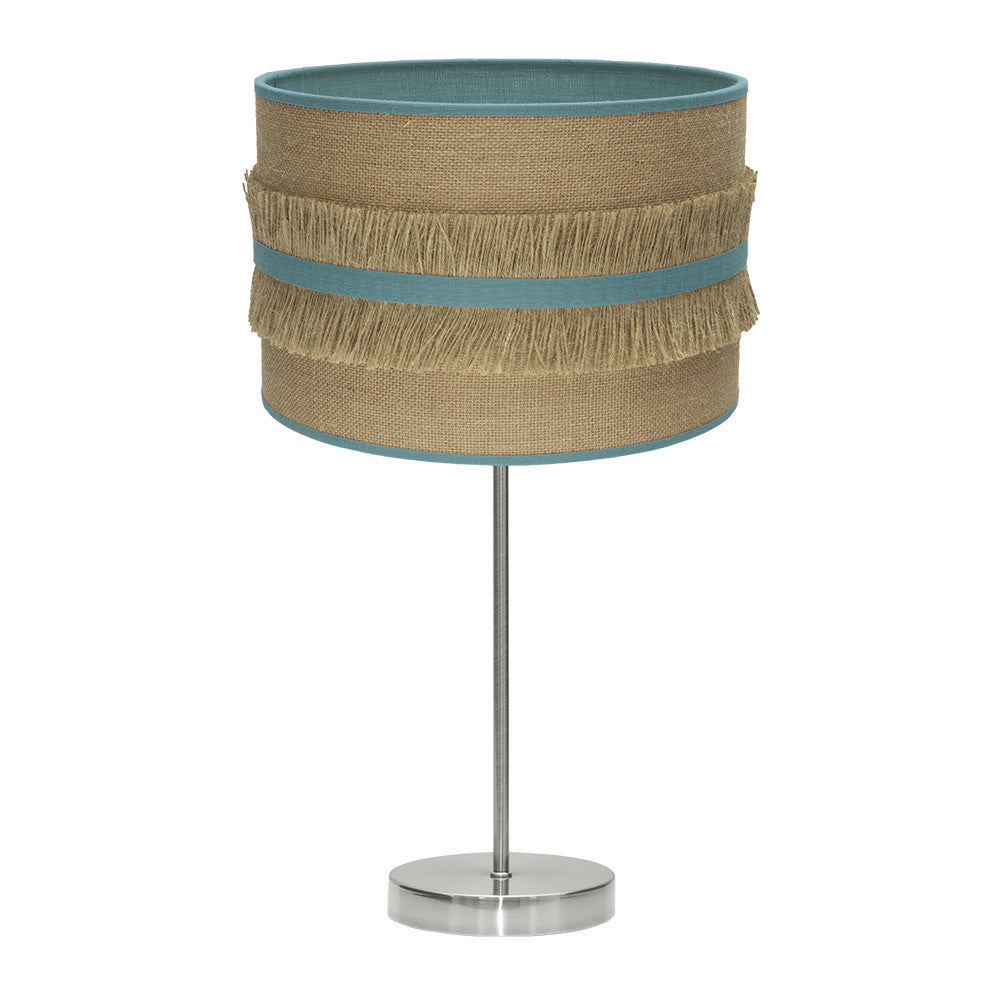 Lámpara de mesa Natalia Fabrilamp / Abrila rústica textil, referencia 188571148