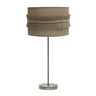 Sobremesa Grande Kala de Fabrilamp / Abrila, lámpara de cuero y saco con flecos, SKU 186771114