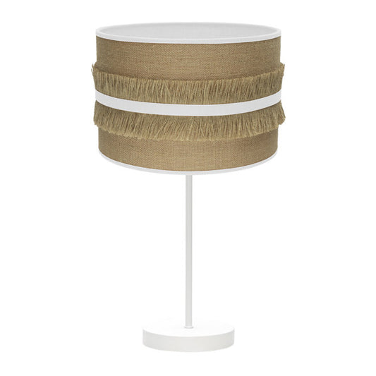 Lámpara de Sobremesa Natalia 62 cm Tela Saco Blanco Fabrilamp - vista principal | Fabrilamp / Abrila