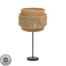Lámpara de mesa alta Samoa Fabrilamp / Abrila diseño textil camel y negro ref. 231471109