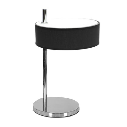 Lámpara de mesa Haiti Fabrilamp / Abrila cromo y negro, ref. 051971009