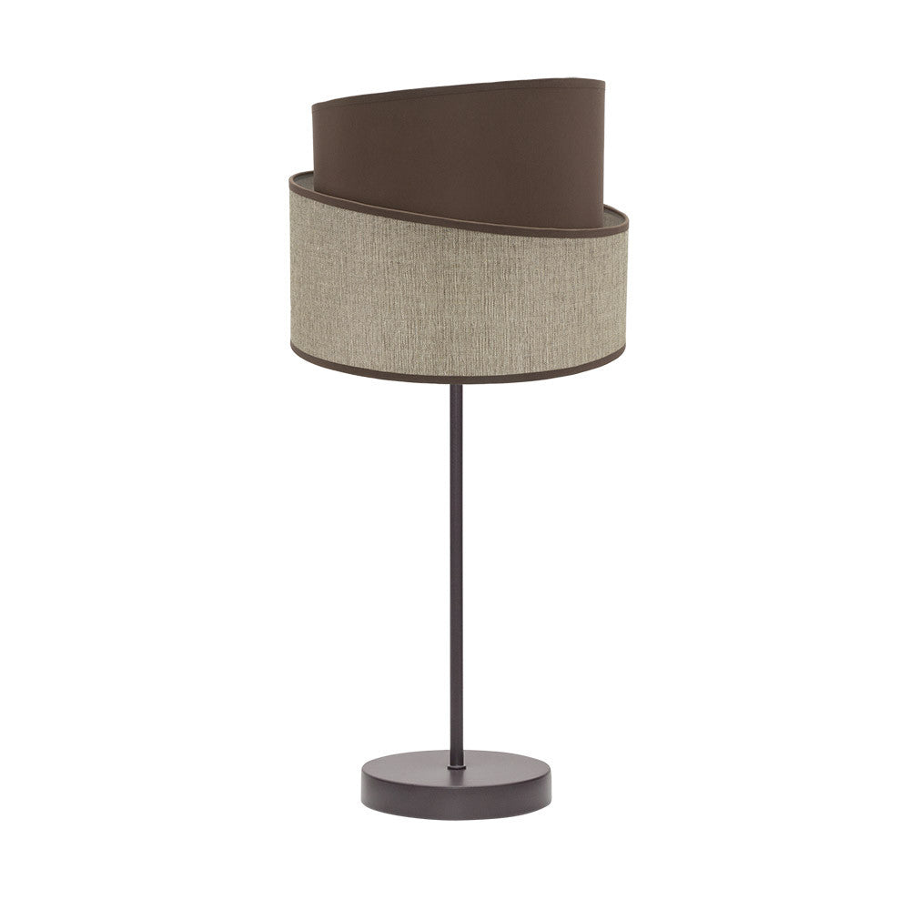 Lámpara de mesa Hara marrón Fabrilamp / Abrila 179871002 para salón y dormitorio