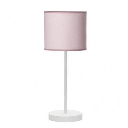 Sobremesa Ibor Blanco/Rosa para dormitorio infantil, diseño moderno y elegante de Fabrilamp. luzguru.com