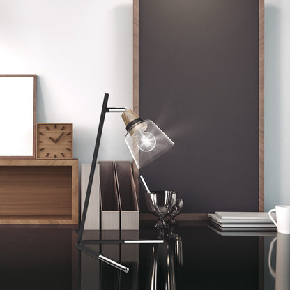 Medidas lámpara sobremesa Indigo Negra AJP/Alemar Ref. 11046 - luzguru.com
