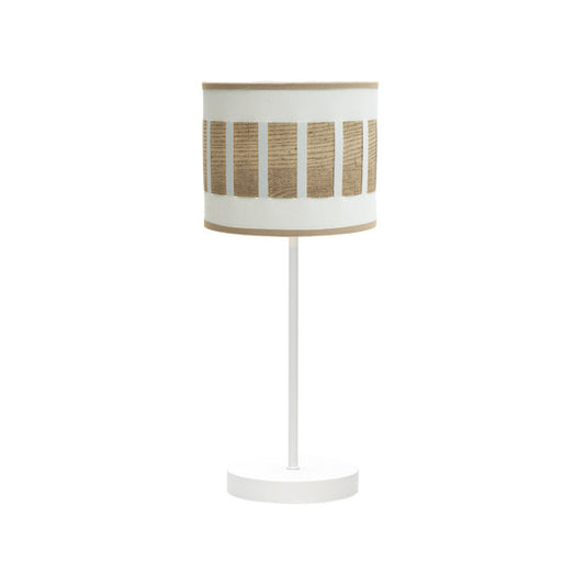 Lámpara de Sobremesa Ivanna 43 cm Blanco y Madera Clara Fabrilamp - vista principal | Fabrilamp / Abrila
