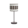 Lámpara sobremesa Ivanna de Fabrilamp / Abrila, modelo 188471017, con base marrón y pantalla textil blanco/óxido