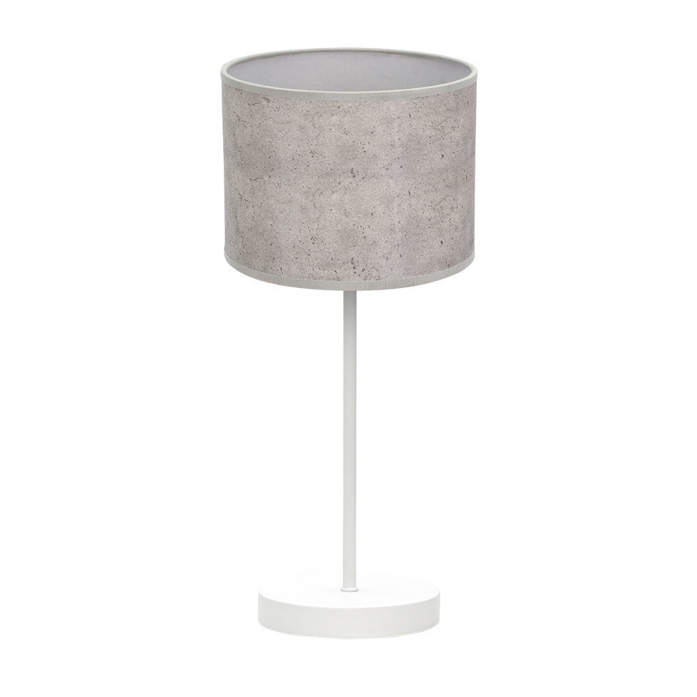 Sobremesa Jerte Blanco y Cemento Fabrilamp / Abrila 176871028 para dormitorio