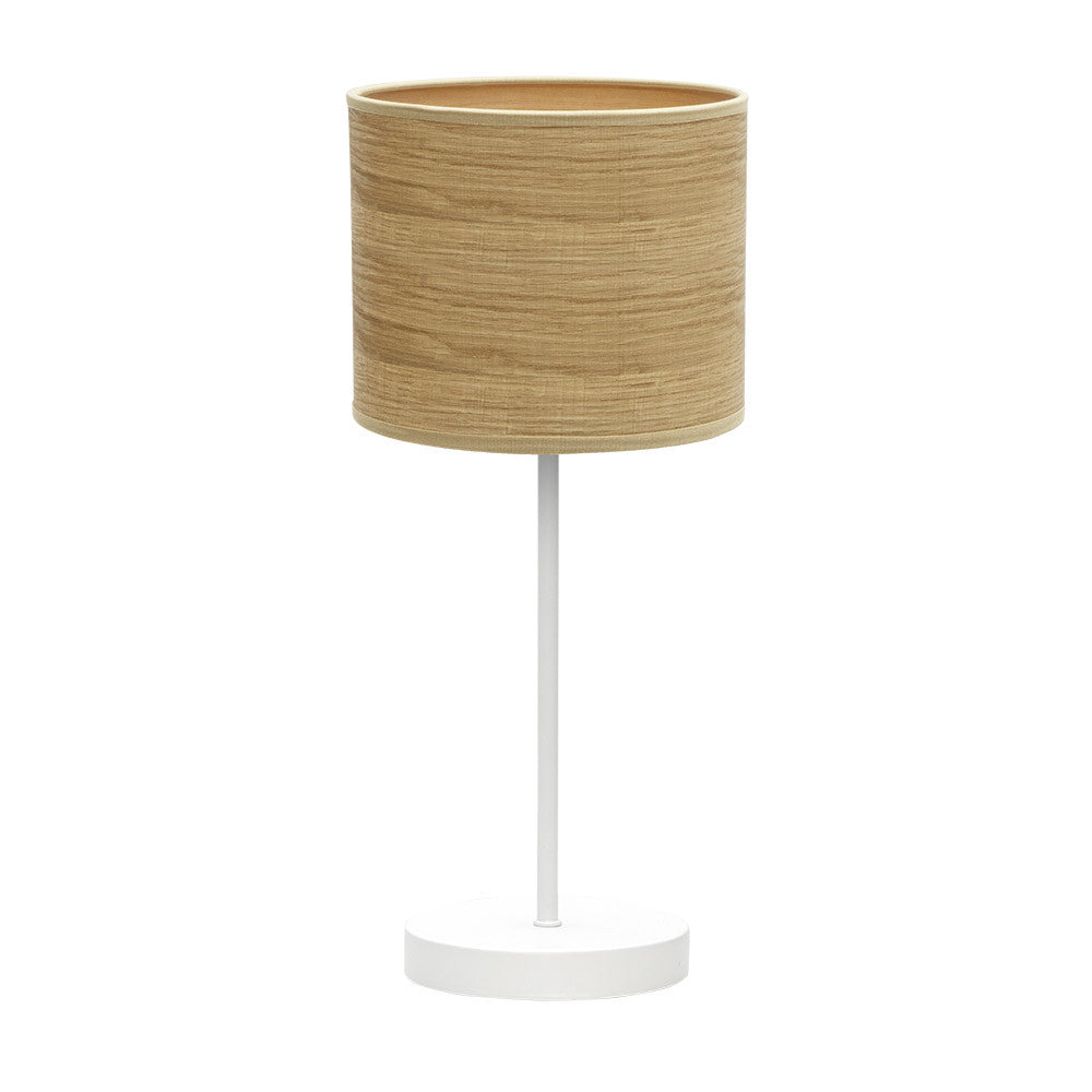 Lámpara sobremesa Jerte Fabrilamp / Abrila blanco y madera clara 176871085