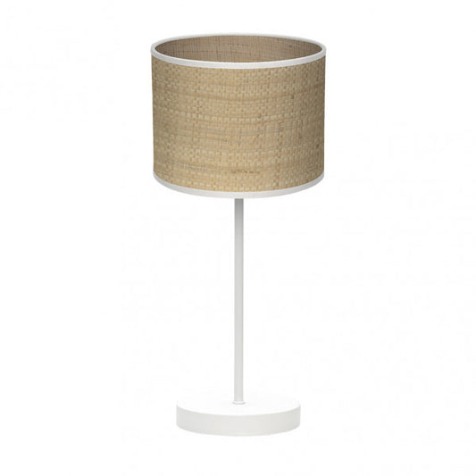 Sobremesa Jerte Blanco/Natural E14 de Fabrilamp/Abrila. Diseño moderno y elegante para iluminar tu hogar.