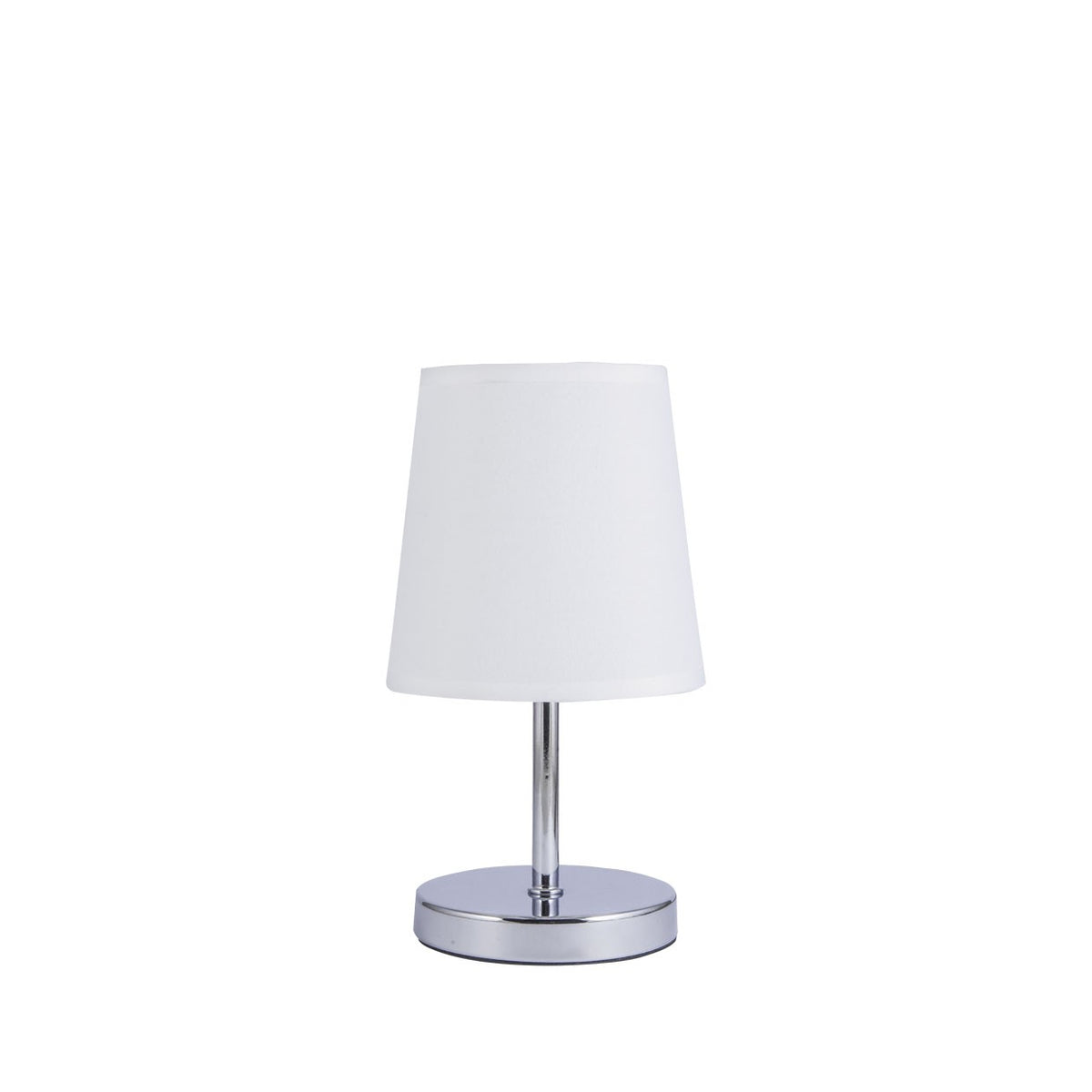 Lámpara sobremesa Kalmar Cromo AJP/Alemar (Ref. 10775): Medidas detalladas. Elegancia y estilo para tu dormitorio.  Luzguru.com
