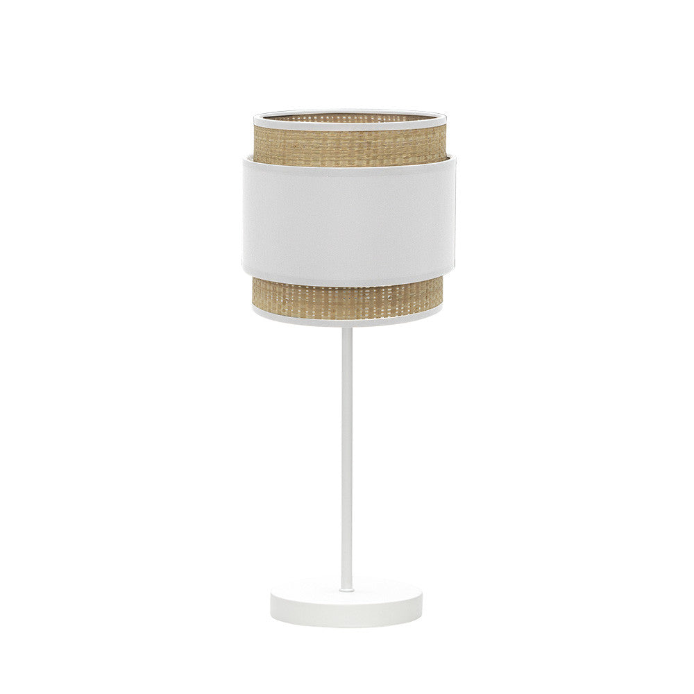 Lámpara de mesa Kandy Fabrilamp / Abrila con pantalla textil natural, ref. 174271001