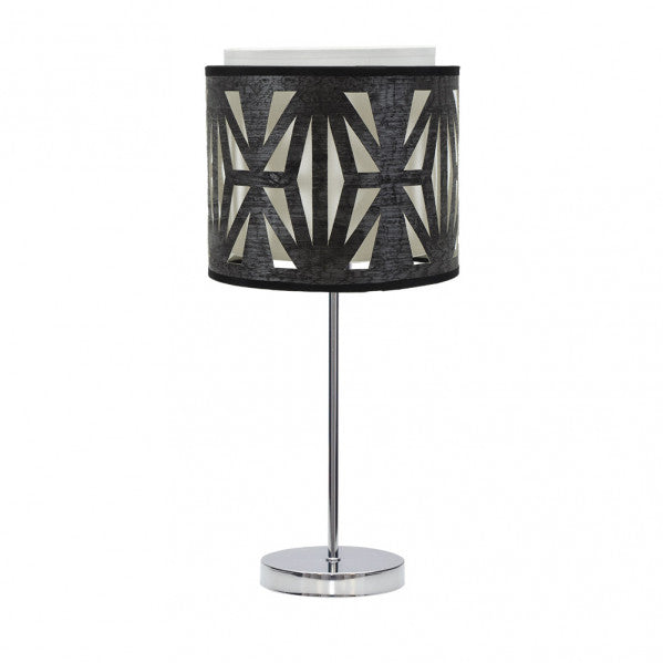 Sobremesa Katerina Cromo/Madera Negra, diseño moderno y elegante de Fabrilamp, disponible en luzguru.com