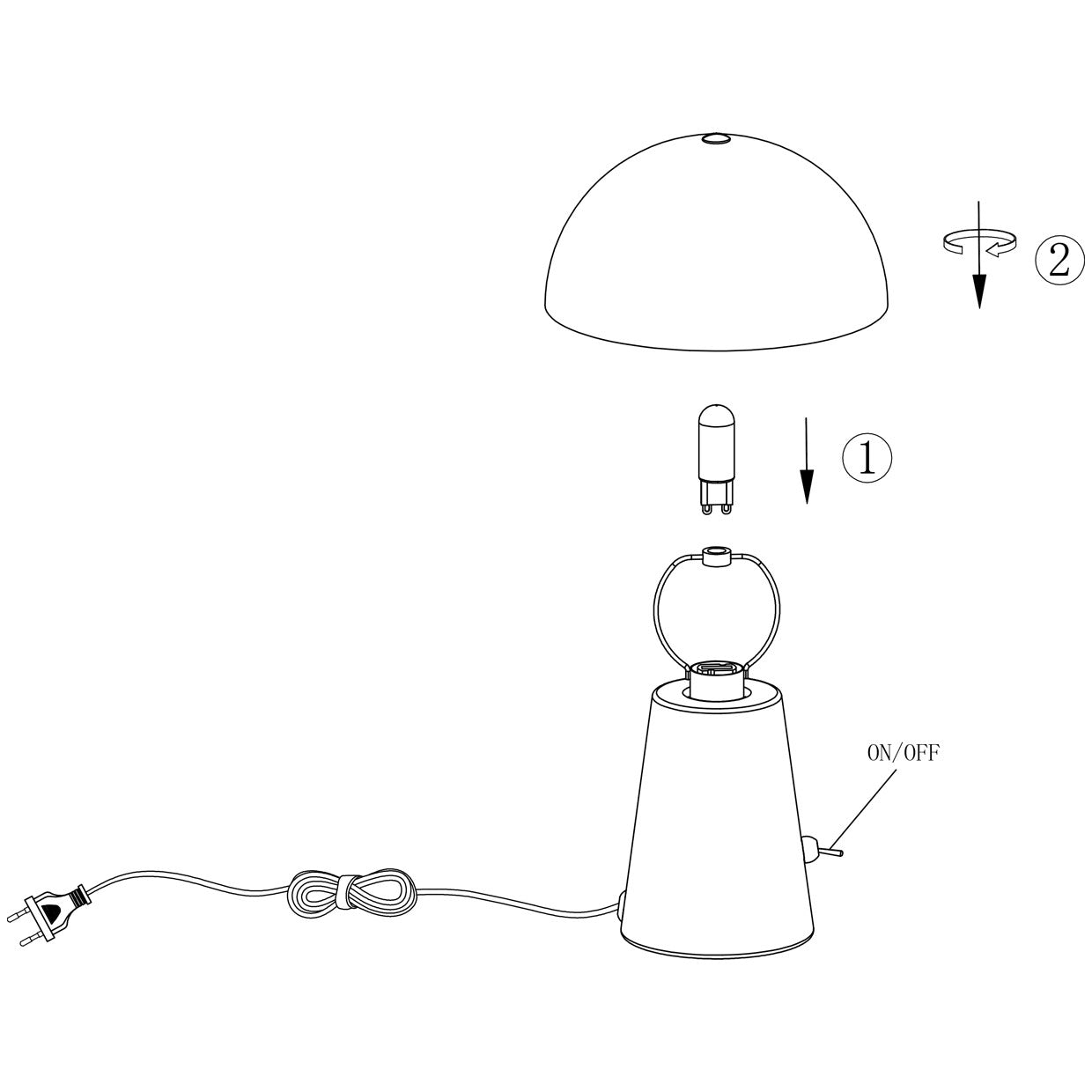 Sobremesa KENT Blanca AJP/Alemar (Ref. 11612): Dimensiones detalladas.  Diseño elegante y eficiente para tu hogar.  Compra en LuzGuru.com

