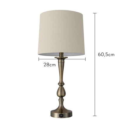 Elegante lámpara de noche en cuero ideal para dormitorio