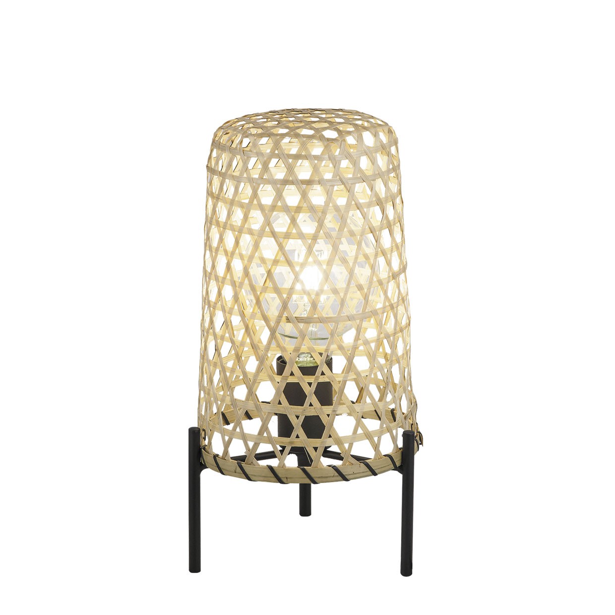 Sobremesa Lagoa Bambu Natural AJP/Alemar (Ref. 10747) - Medidas de la lámpara de sobremesa de bambú natural. LuzGuru.com
