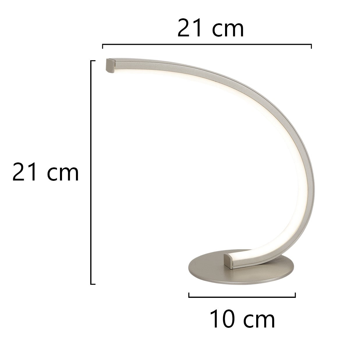 Sobremesa LED Naquel 7W 4000K AJP/Alemar - Ref. 11501 - Medidas.  Luzguru.com
