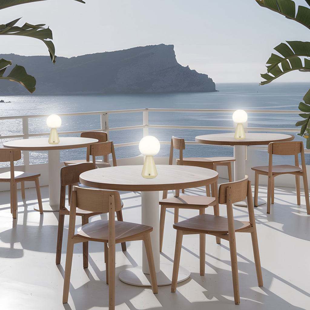 Sobremesa LED Logal Arena Mate AJP/Alemar (Ref. 11707) - Medidas.  Luzguru.com
