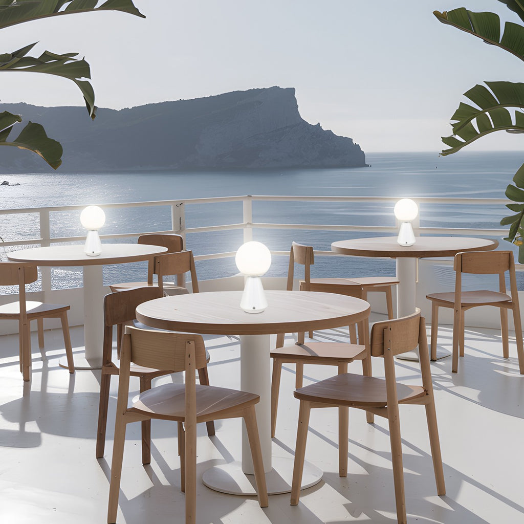 Sobremesa Logal LED Blanca Recargable AJP/Alemar Ref. 11705 - Medidas.  luzguru.com
