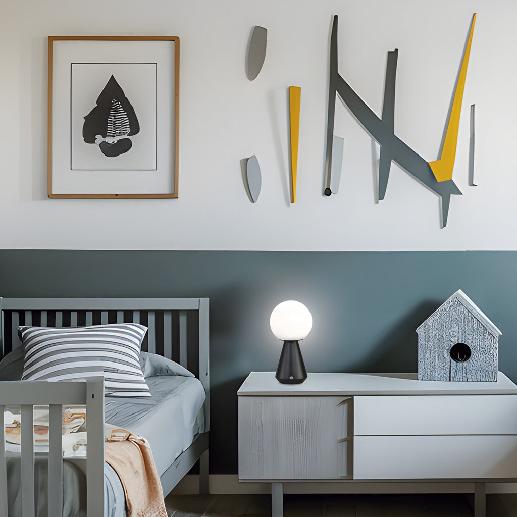 Sobremesa LOGAL LED Recargable Negra AJP/Alemar (Ref. 11708) - Medidas: [Insertar medidas aquí] - luzguru.com
