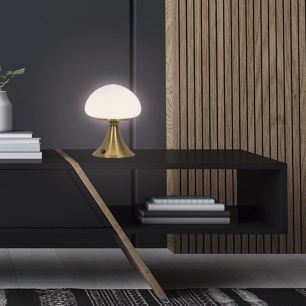 Sobremesa Magrit Latón AJP/Alemar Ref. 11256 - Medidas detalladas.  Luzguru.com
