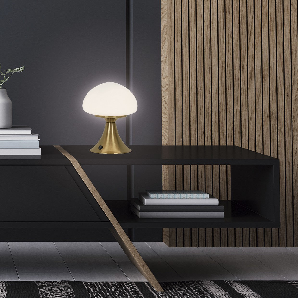 Sobremesa Magrit Latón AJP/Alemar Ref. 11256 - Medidas detalladas.  Luzguru.com
