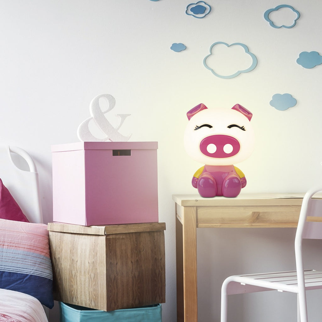 Sobremesa Cerdito Rosa AJP/Alemar Ref. 11759 - Medidas: [Insertar medidas aquí] - luzguru.com
