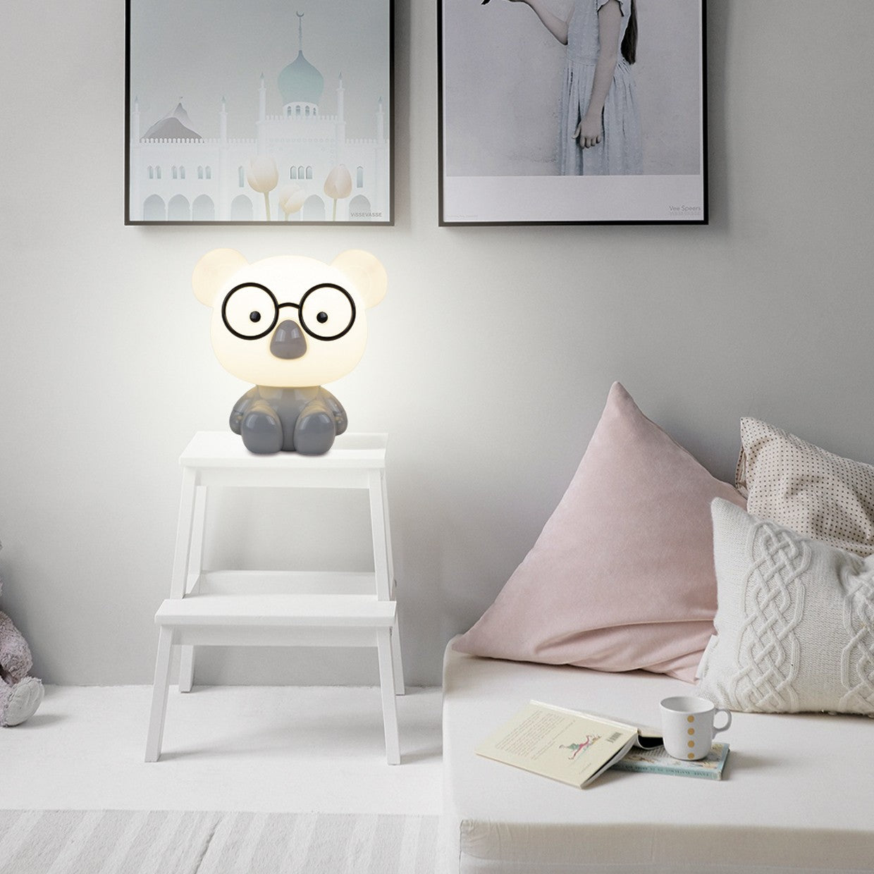 Sobremesa Maskota Koala Gris AJP/Alemar Ref. 11757 - Medidas.  Luzguru.com
