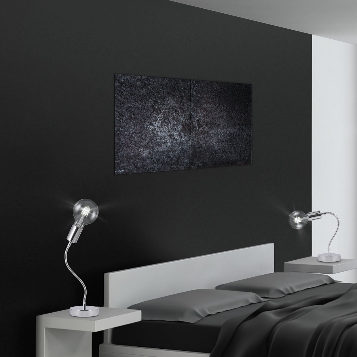 Medidas Sobremesa Melisa Cromo AJP/Alemar Ref. 60031 - LuzGuru
