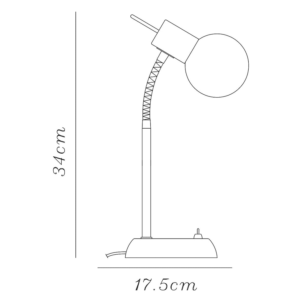 Sobremesa MIGOS Latón AJP/Alemar (Ref. 11584): Dimensiones detalladas. Elegante diseño en metal y cristal. Iluminación sofisticada para tu hogar. Compra en luzguru.com
