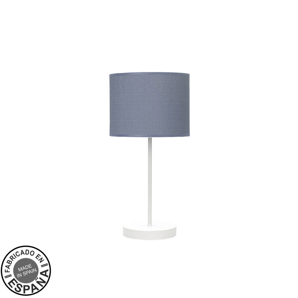 Lámpara de mesa Moda Fabrilamp / Abrila, diseño moderno blanco y azul, ref. 212470081
