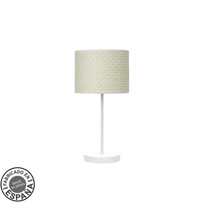 Lámpara de sobremesa MODA Fabrilamp / Abrila cañizo blanco, referencia 212470051