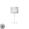 Lámpara de sobremesa MODA Fabrilamp / Abrila textil gris y blanca, Ref. 212470031